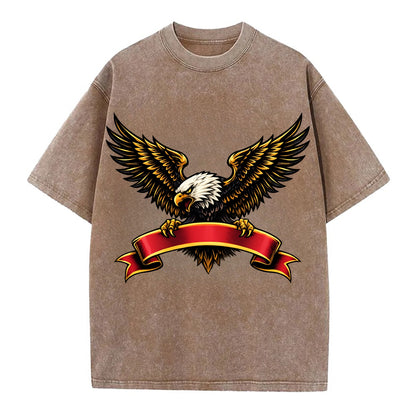 Eagle Banner - Vintage T-shirt - Brown