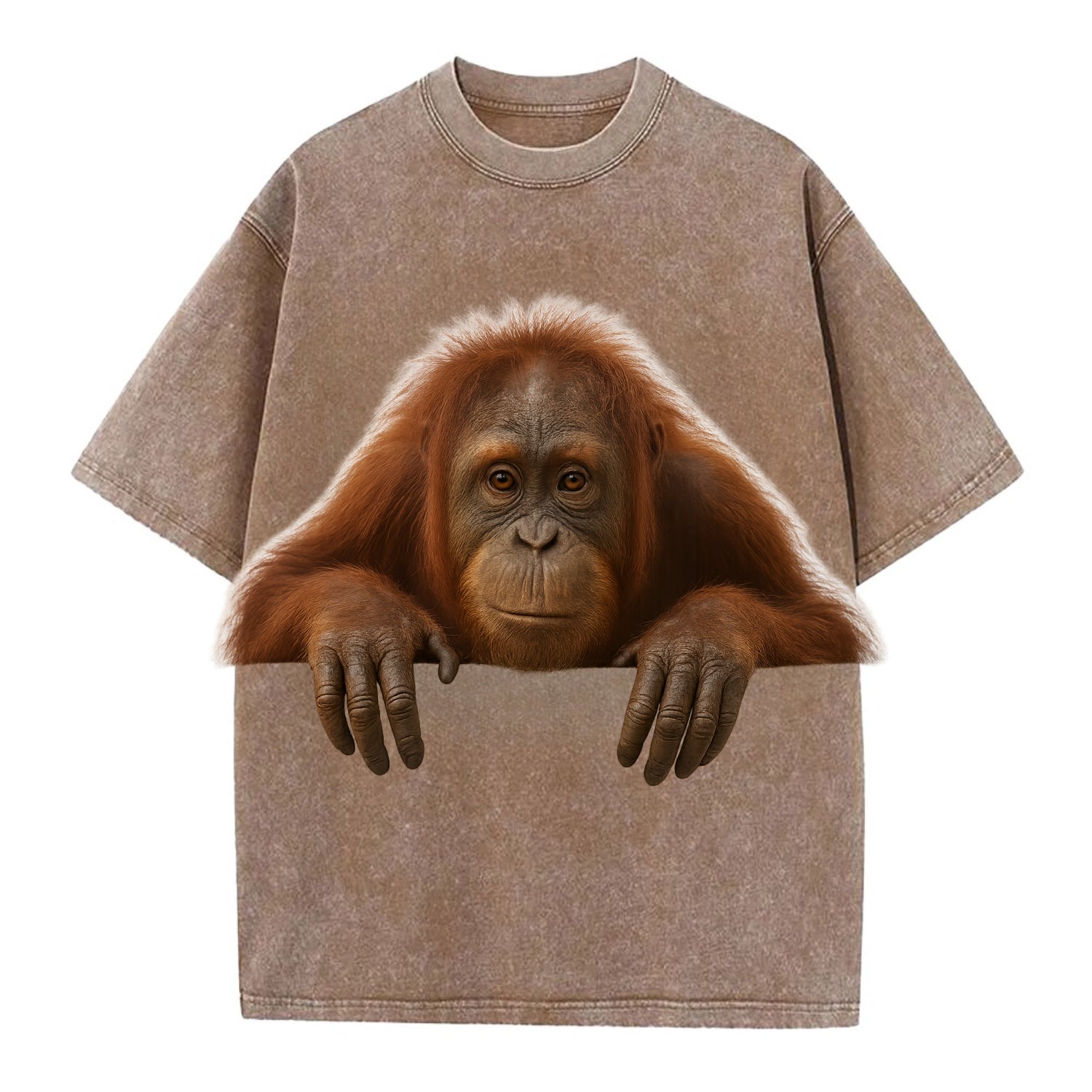 Orangutan  - Vintage T-shirt - Brown
