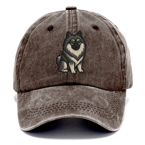 Keeshond - Gray and black spectacles embroidered design - Classic Cap