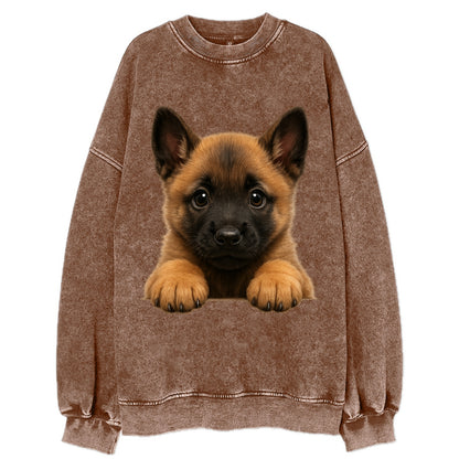 Belgian Malinois  - Vintage Sweatshirt - Brown