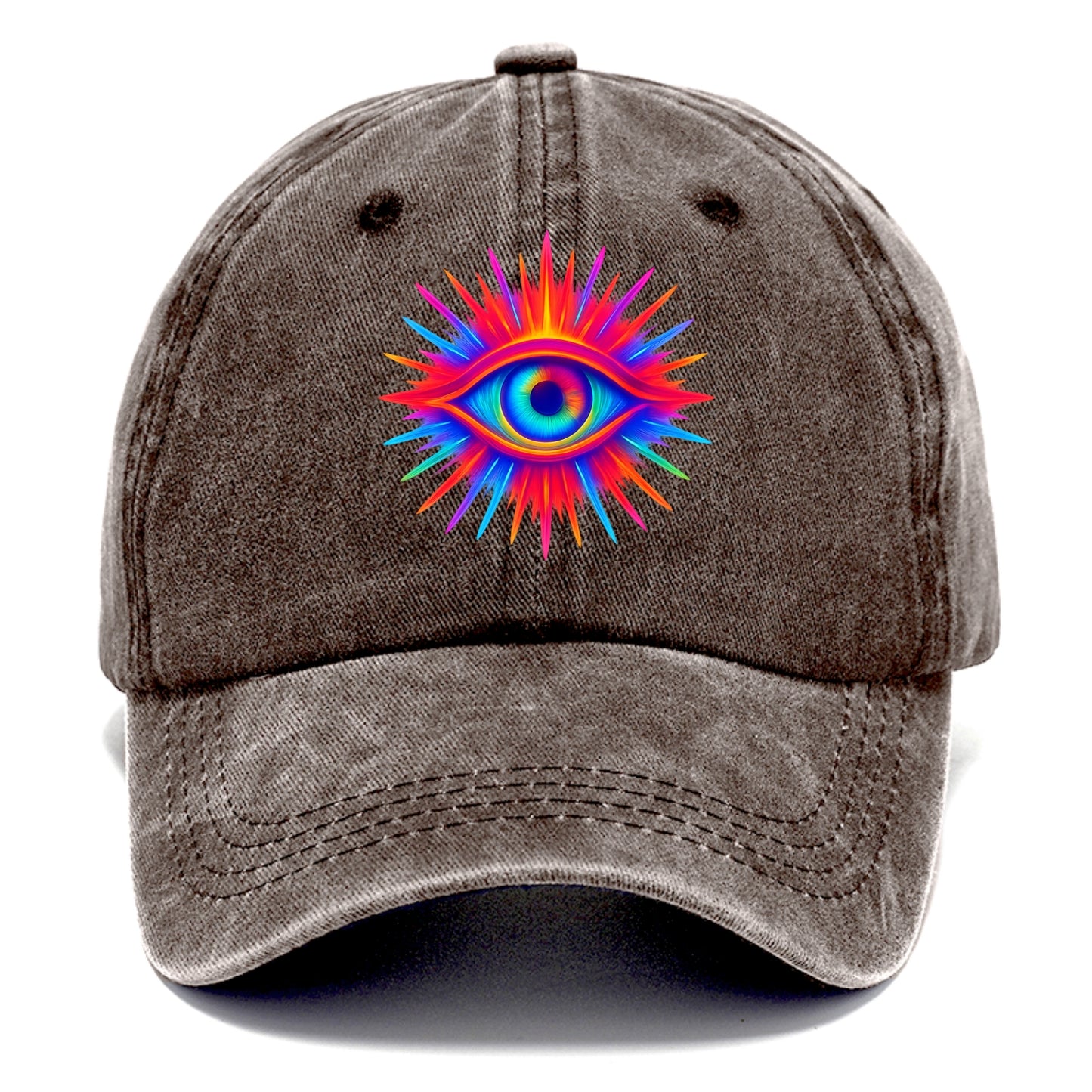 Rainbow Third Eye - Prismatic eye radiat Classic Cap - Brown