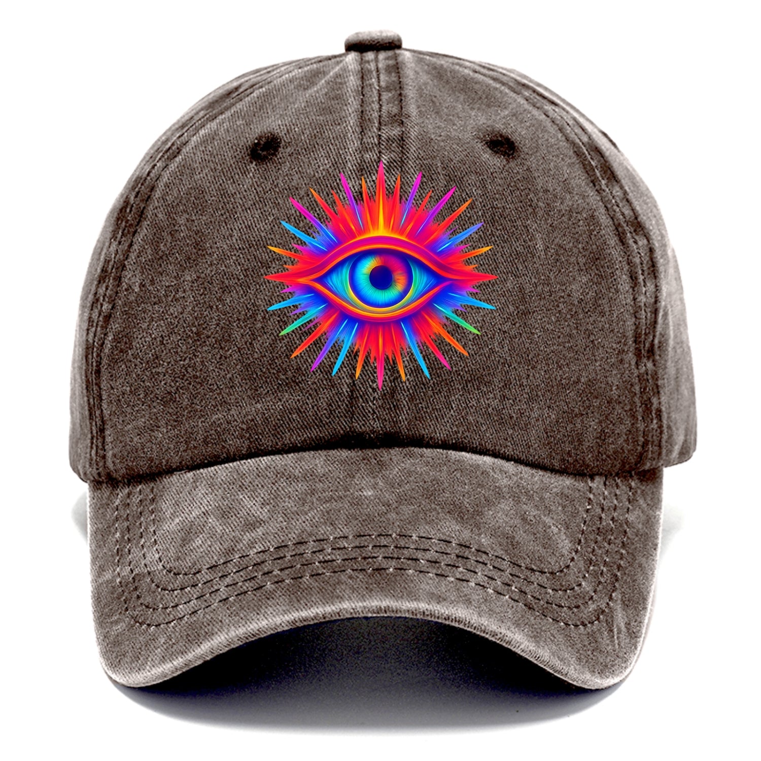 Rainbow Third Eye - Prismatic eye radiat Classic Cap - Brown