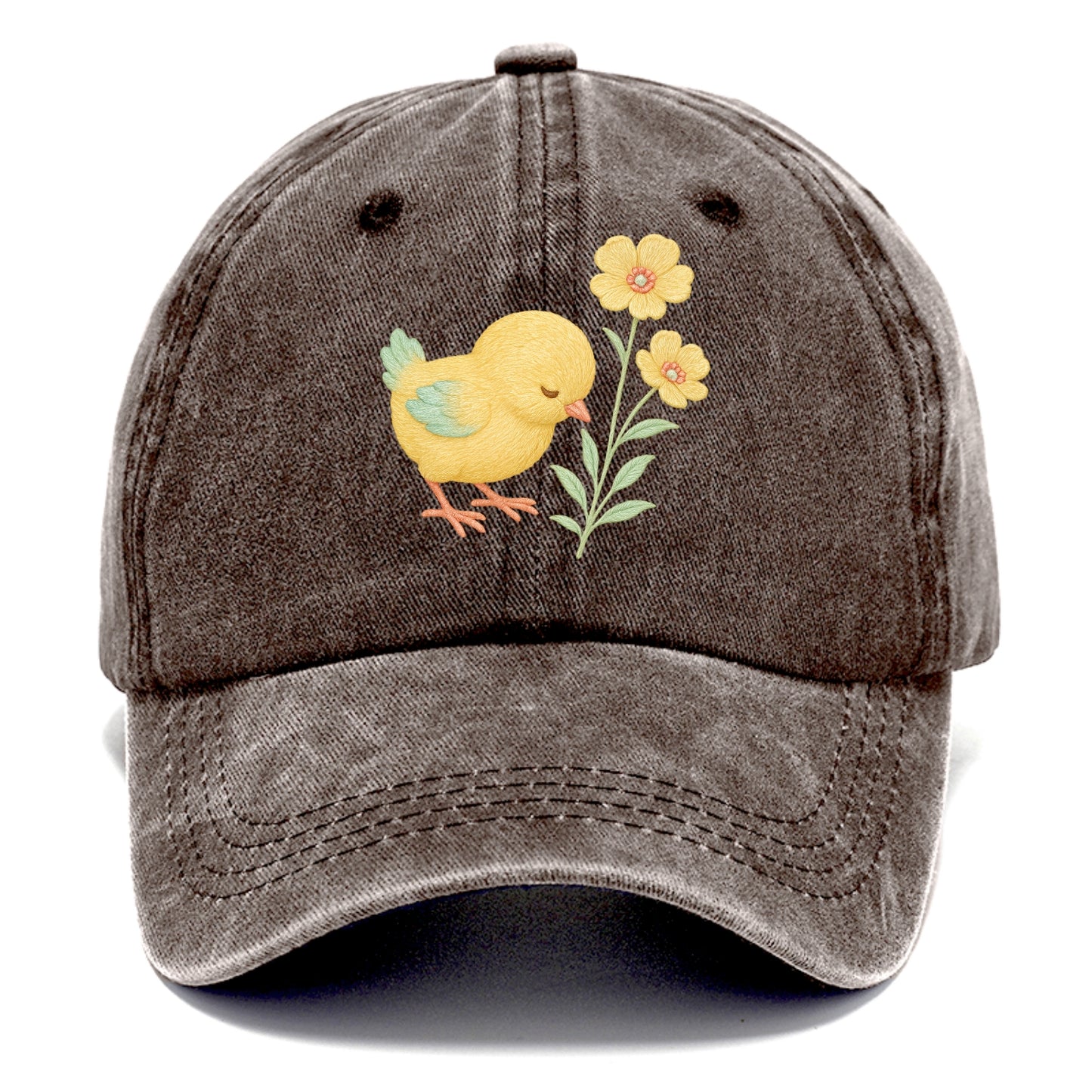 Yellow Chick - Classic Cap - Brown