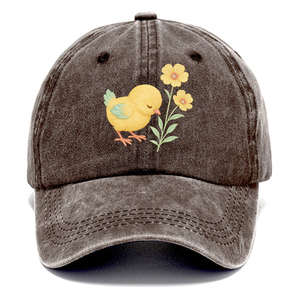 Yellow Chick - Classic Cap - Brown