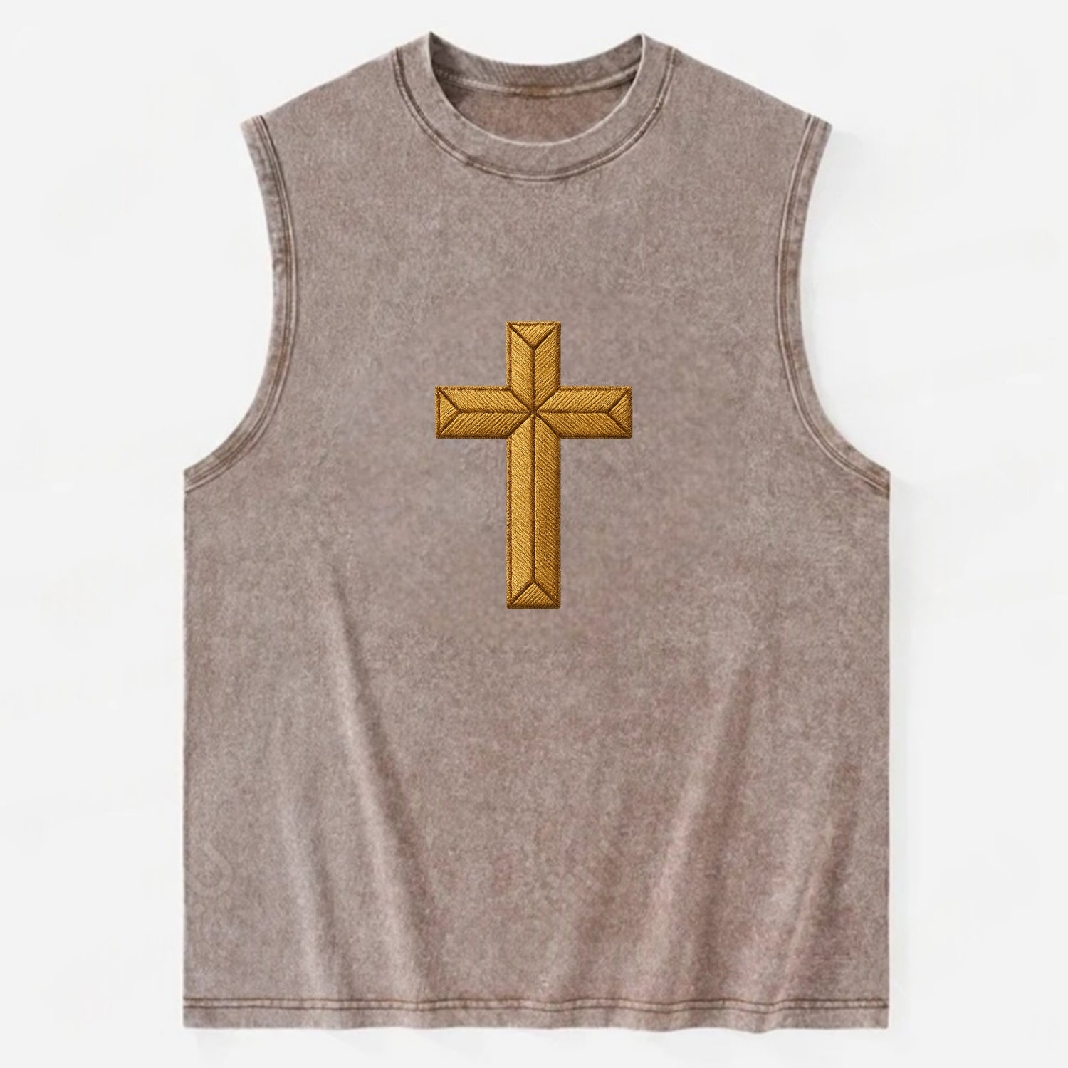 Rock Cross  - Vintage Washed Tank - Brown