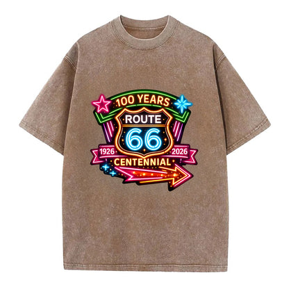 CENTENNIAL BADGE | 100 Years celebration emblem | 1926-2026 dates | Anniversary - Vintage T-shirt - Brown