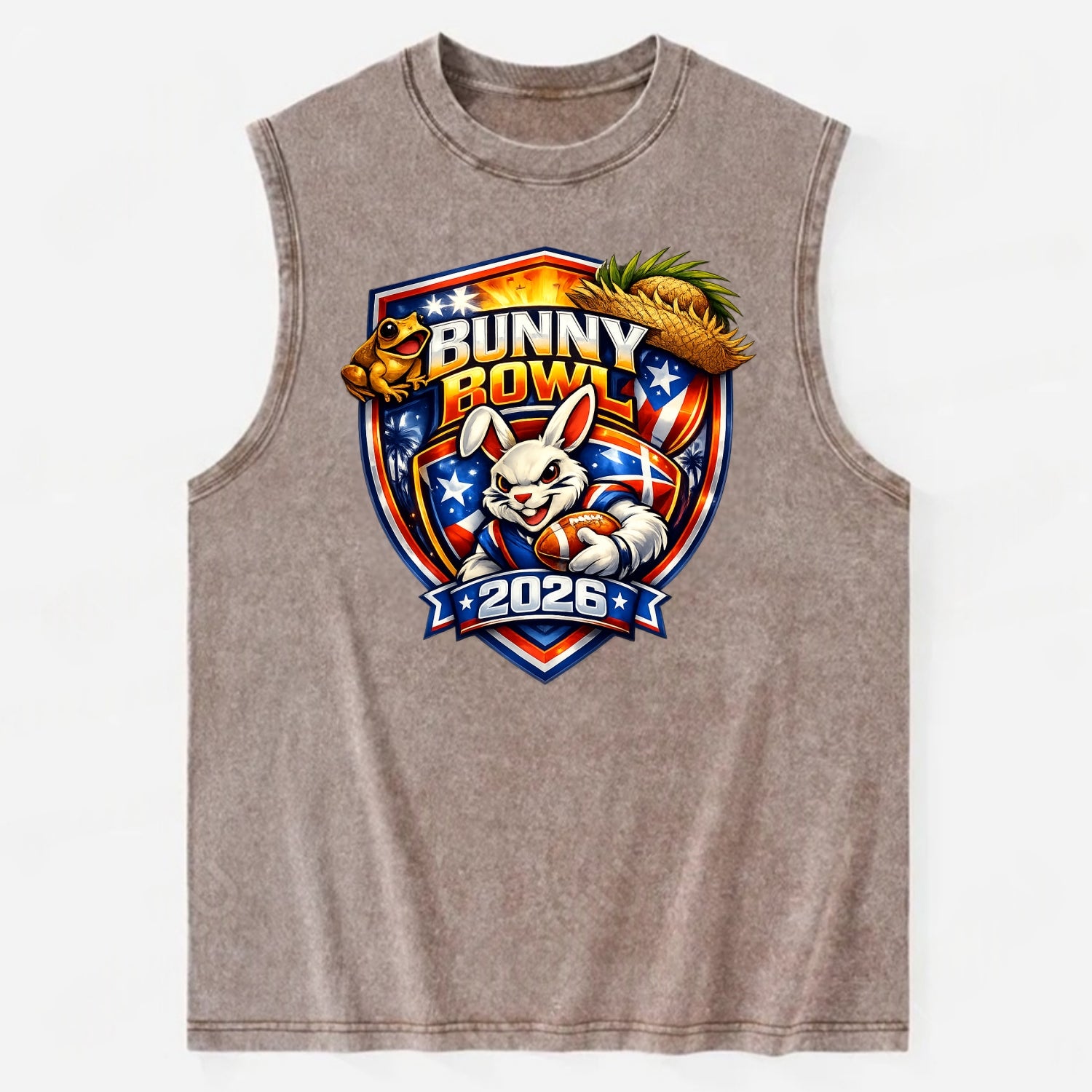 Bunny Bowl 2026 - Vintage Washed Tank - Brown