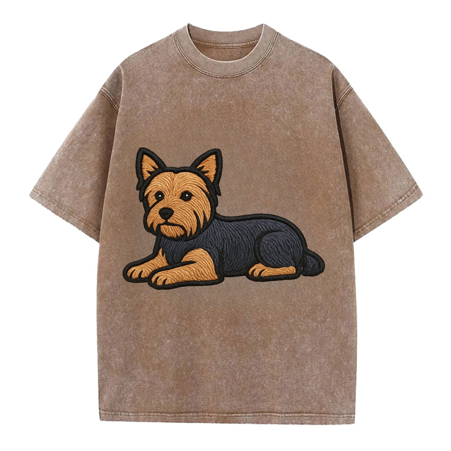 Yorkshire Terrier - Blue and tan relaxed Vintage T-shirt - Brown