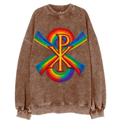 Chi Rho  - Vintage Sweatshirt - Brown
