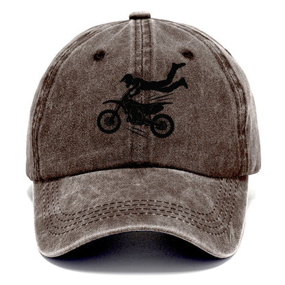 Motocross rider airborne trick - Classic Cap - Brown