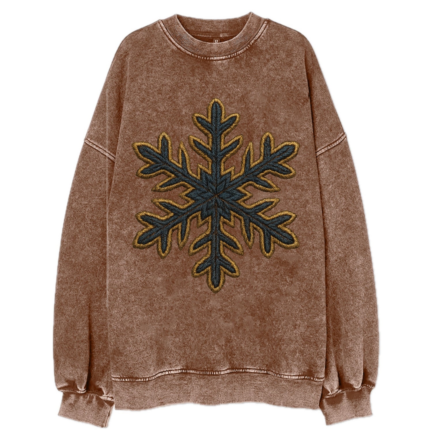 Snowflake  - Vintage Sweatshirt - Brown