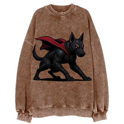 Belgian Malinois Black Panther  - Vintag - Vintage Sweatshirt - Brown