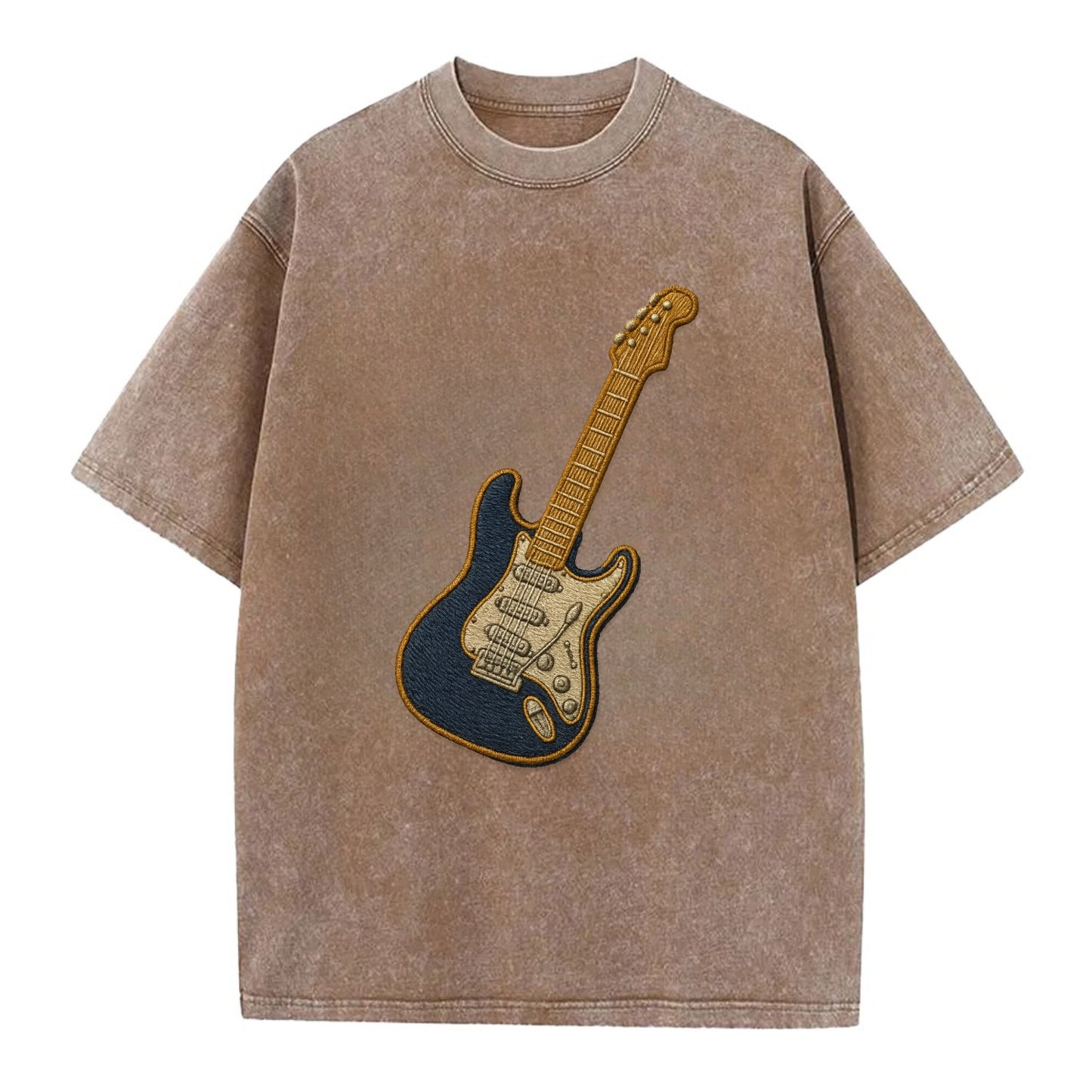 Electric Guitar  - Vintage T-shirt - Brown
