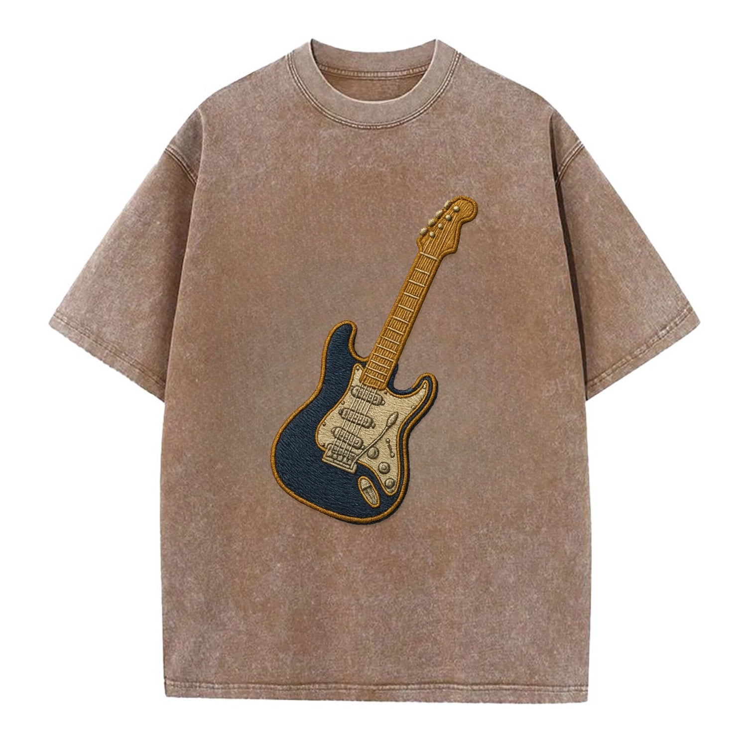 Electric Guitar  - Vintage T-shirt - Brown