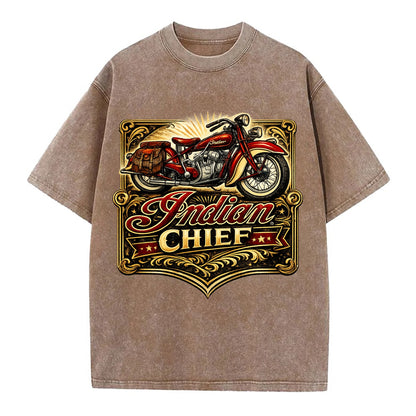Classic Indian Chief - Vintage T-shirt - Brown