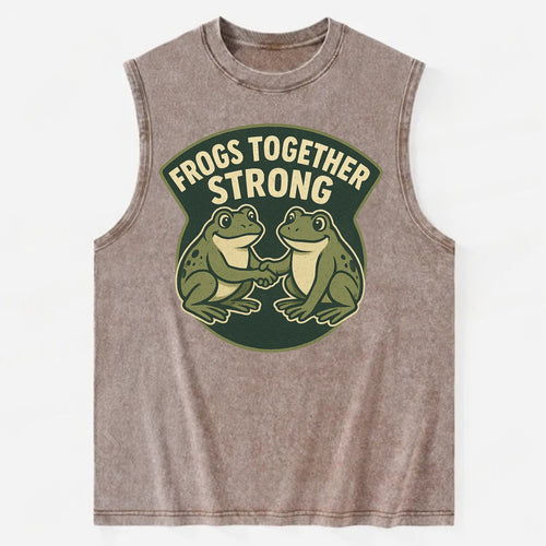 Frogs Together Strong 3 - Vintage Washed Tank