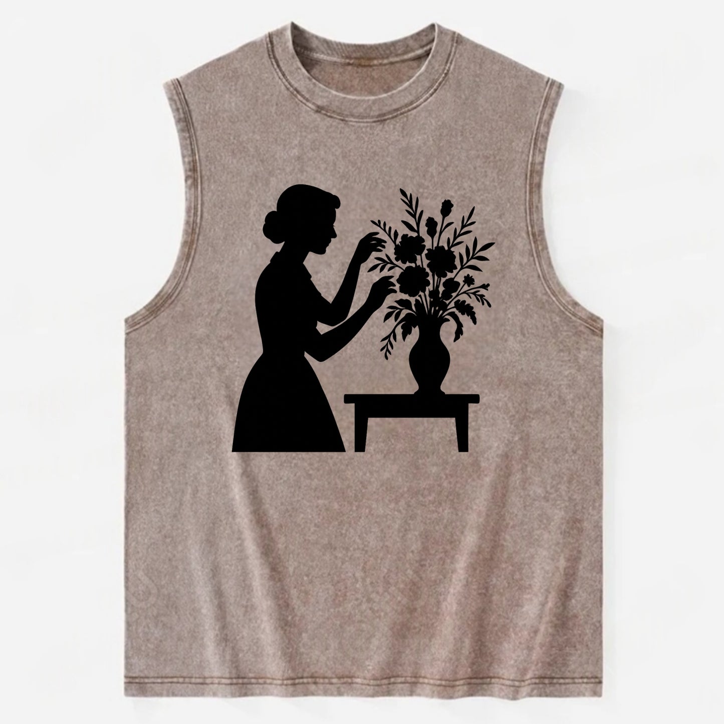 Florist arranging dramatic bouquet - Vintage Washed Tank - Brown
