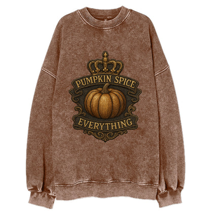 Pumpkin Spice Everything  - Vintage Sweatshirt - Brown