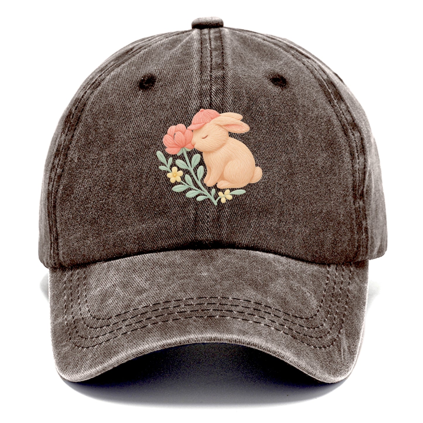 Peach Bunny - Classic Cap - Brown