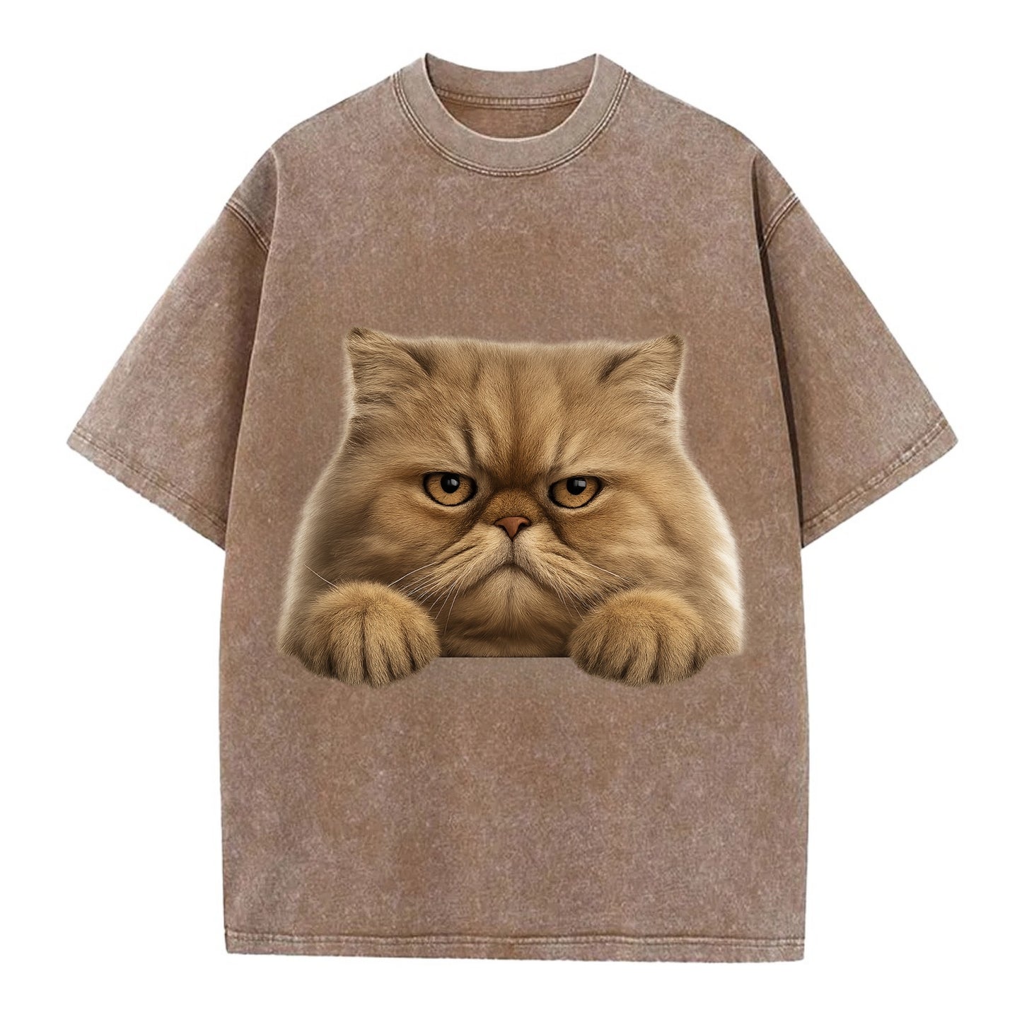 Persian Cat  - Vintage T-shirt - Brown