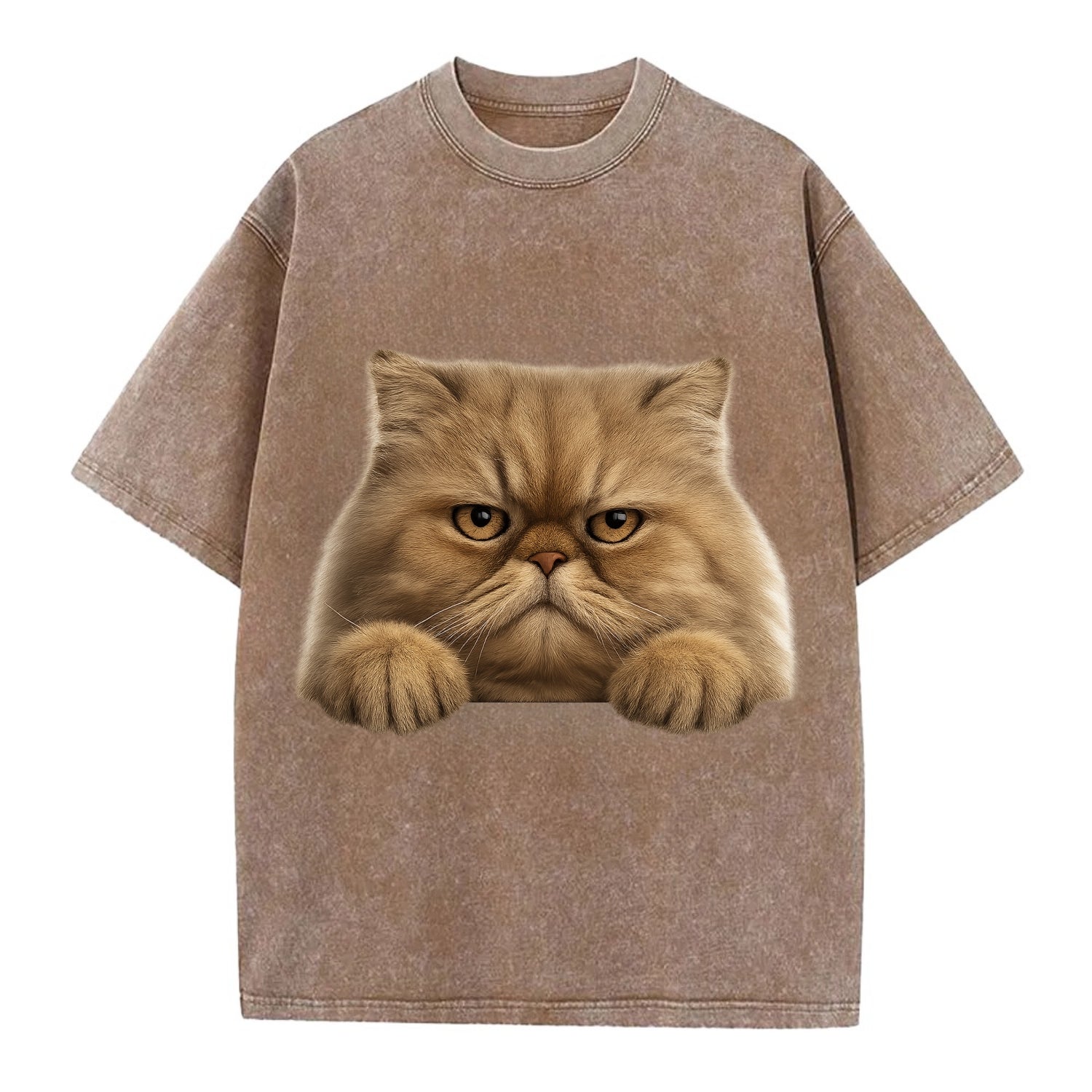Persian Cat  - Vintage T-shirt - Brown