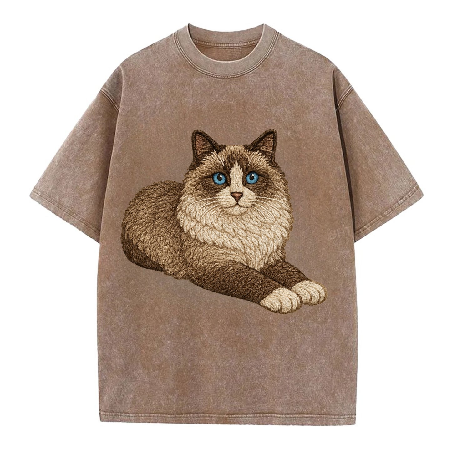 Ragdoll  relaxed lying down with head up Vintage T-shirt - Brown