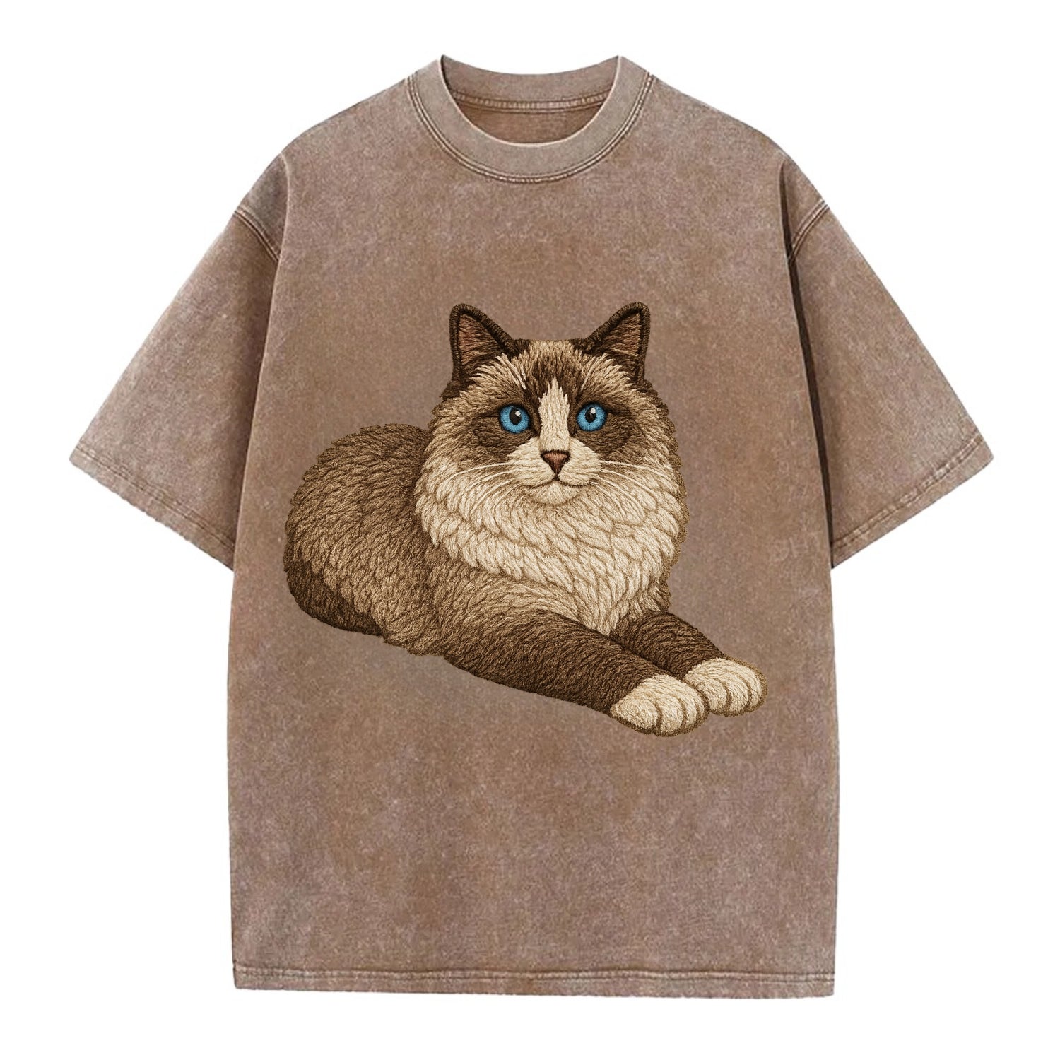 Ragdoll  relaxed lying down with head up Vintage T-shirt - Brown