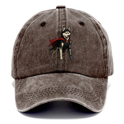 Siberian Husky Winter Soldier  - Classic Cap - Brown