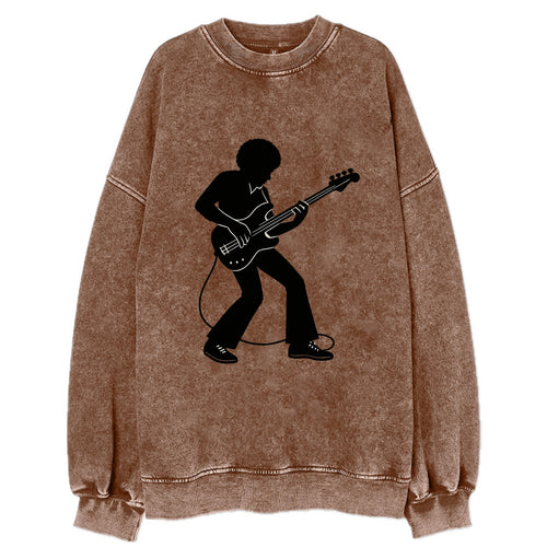 Bass guitarist slap technique - Vintage Sweatshirt