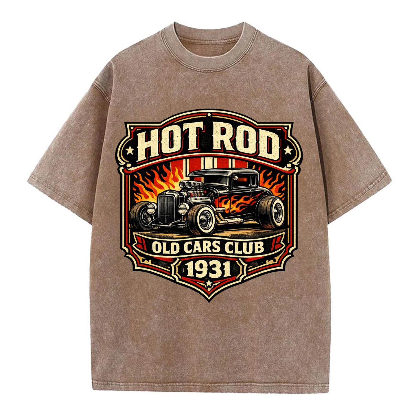 Hot Rod Club 1931 - Vintage T-shirt - Brown