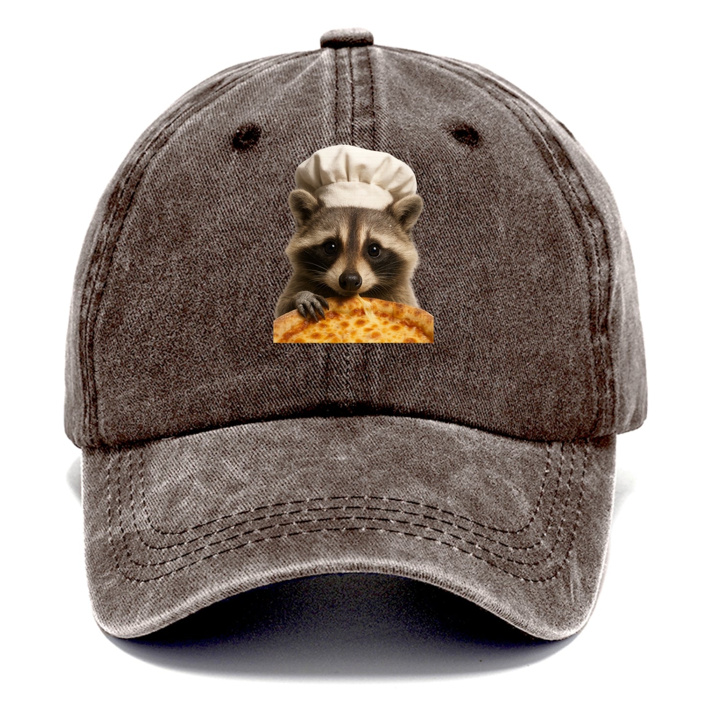 Pizza Dad Raccoon  - Classic Cap - Brown