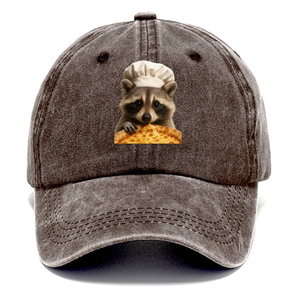 Pizza Dad Raccoon  - Classic Cap - Brown