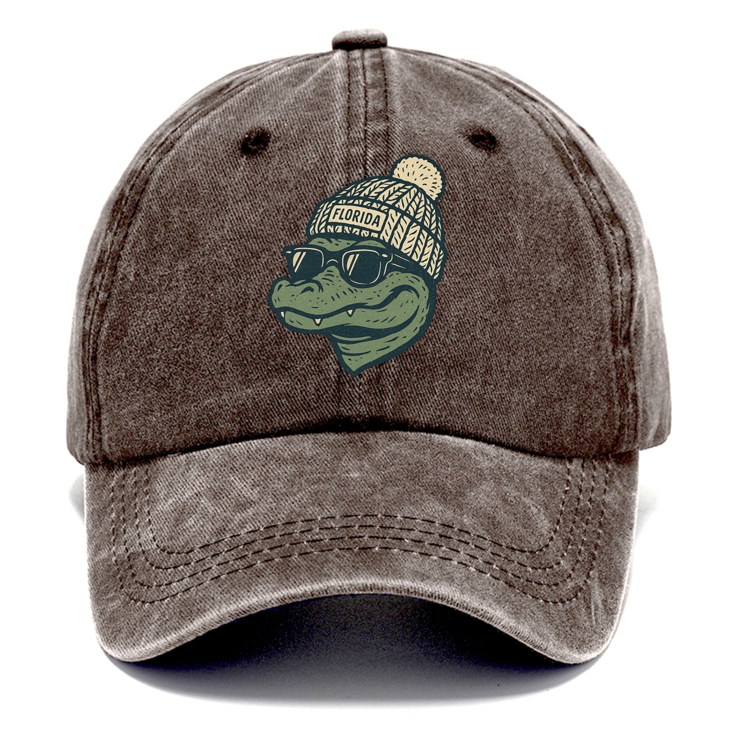 Gainesville Gator wearing Florida beanie - Classic Cap - Brown