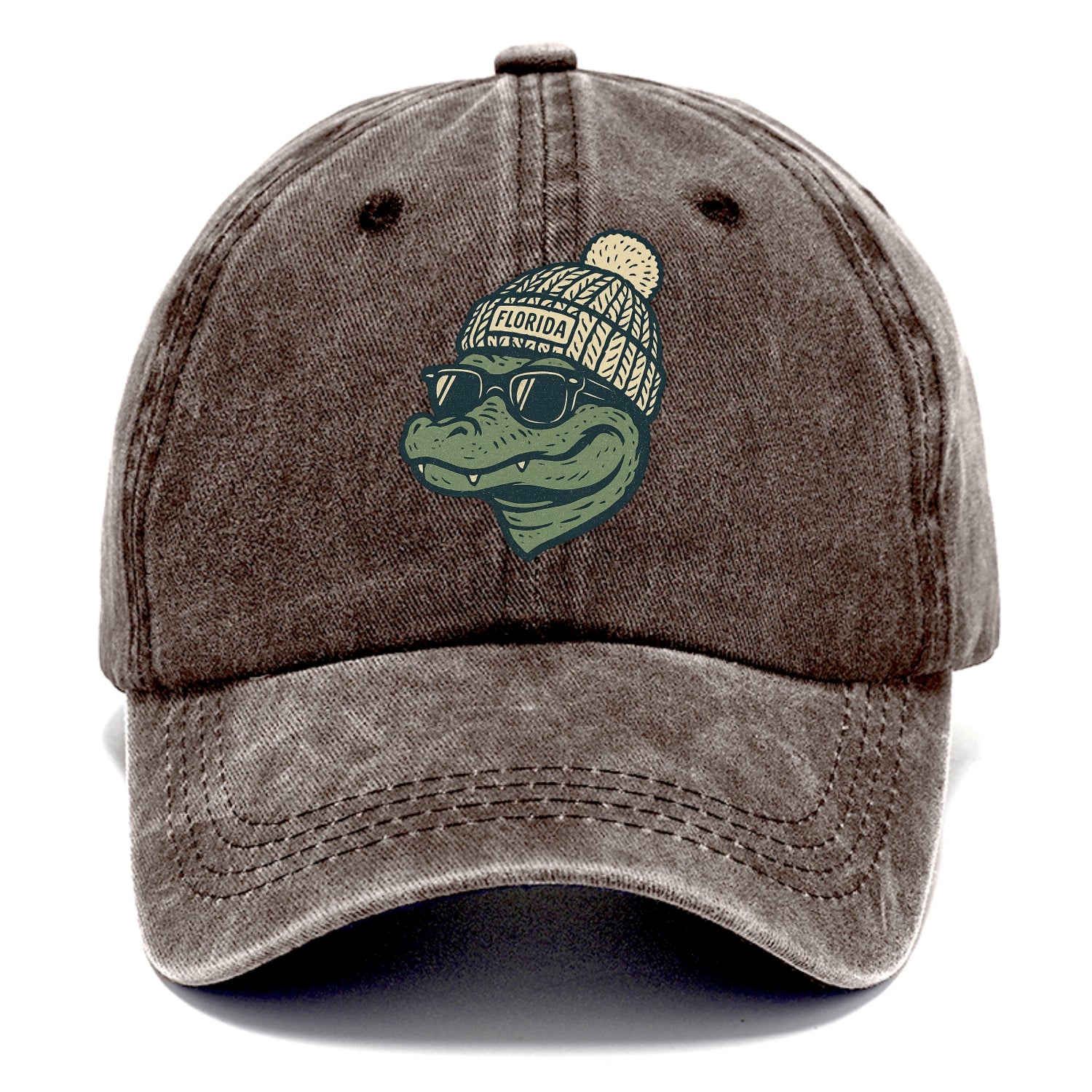 Gainesville Gator wearing Florida beanie - Classic Cap - Brown