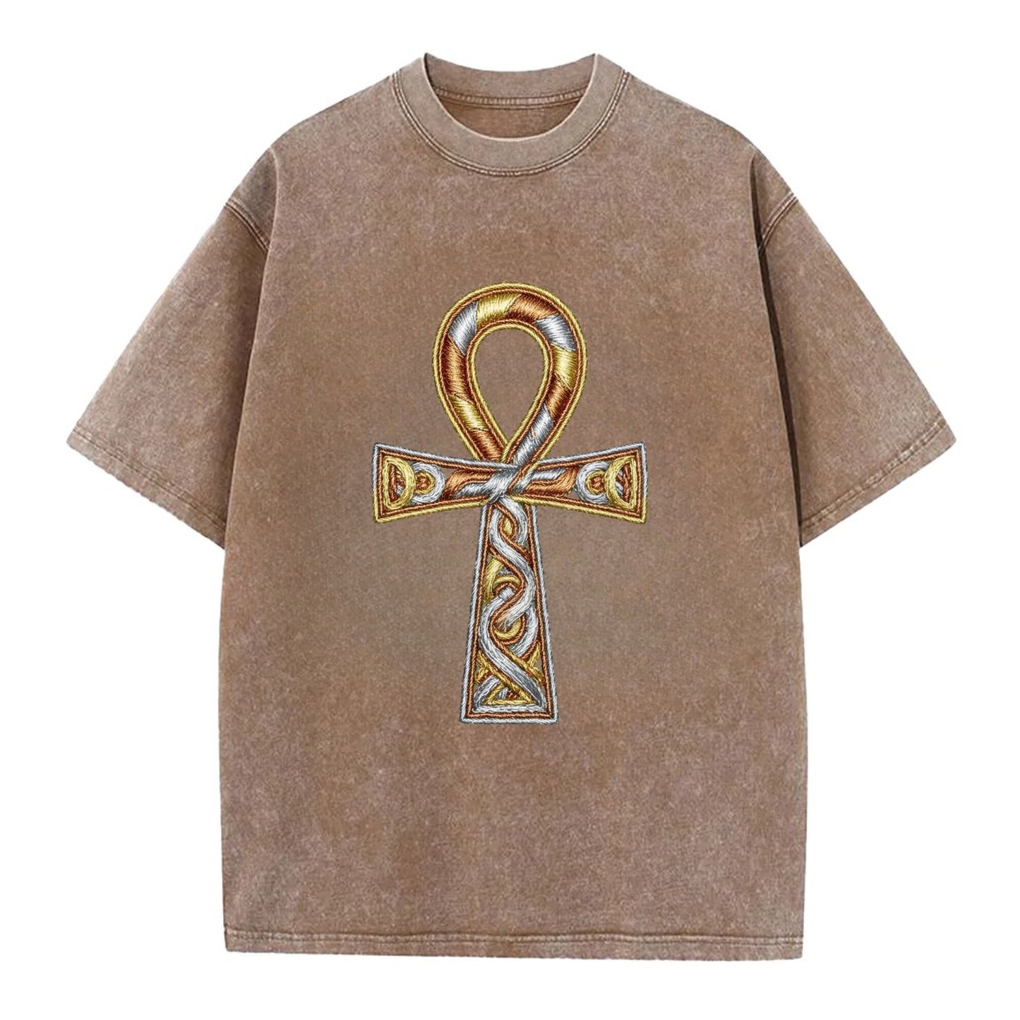 Ankh of Life - Vintage T-shirt - Brown