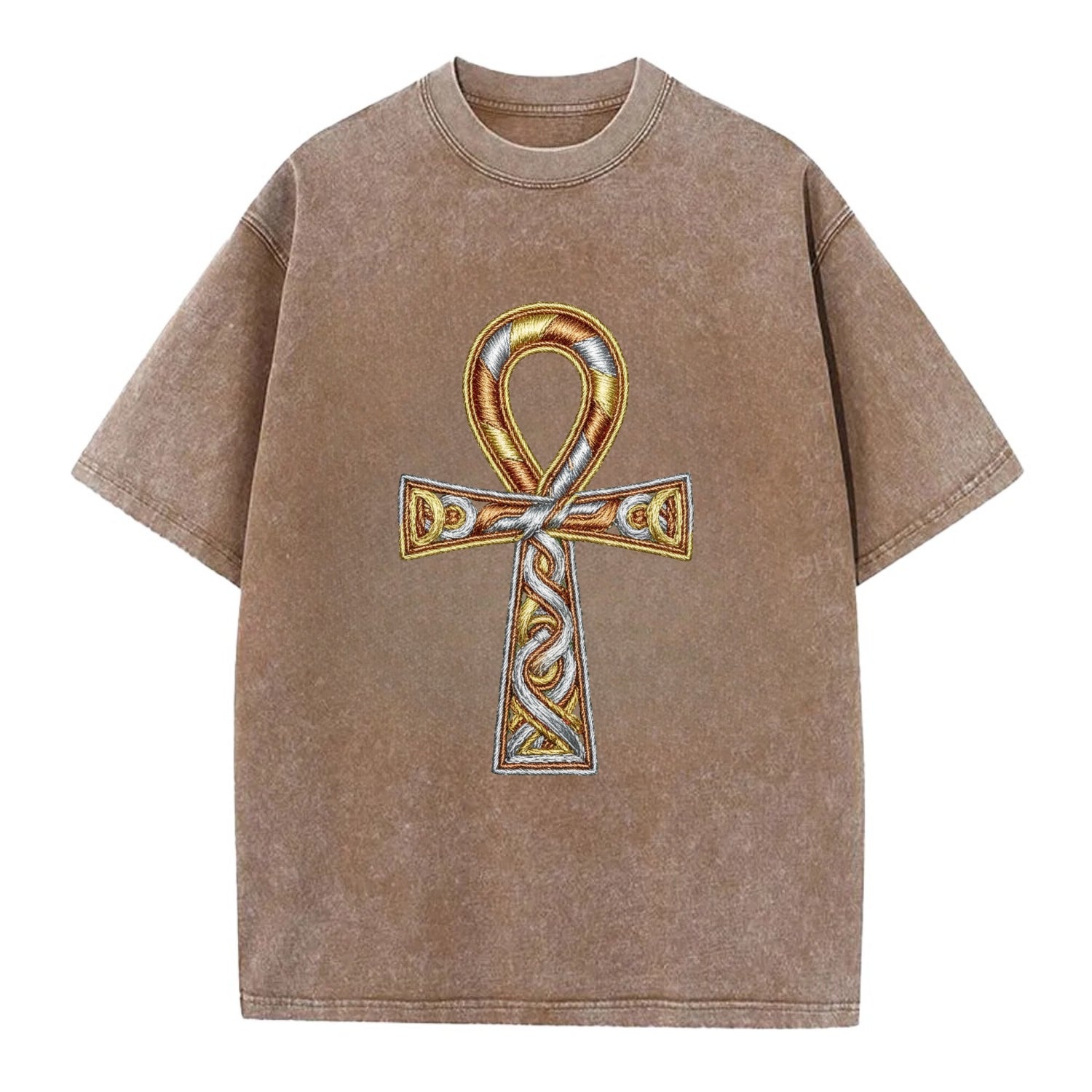 Ankh of Life - Vintage T-shirt - Brown