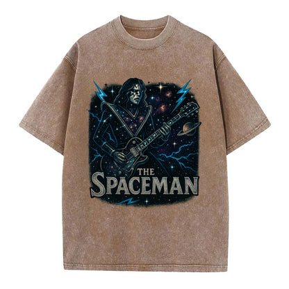 Spaceman Constellation - Vintage T-shirt - Brown