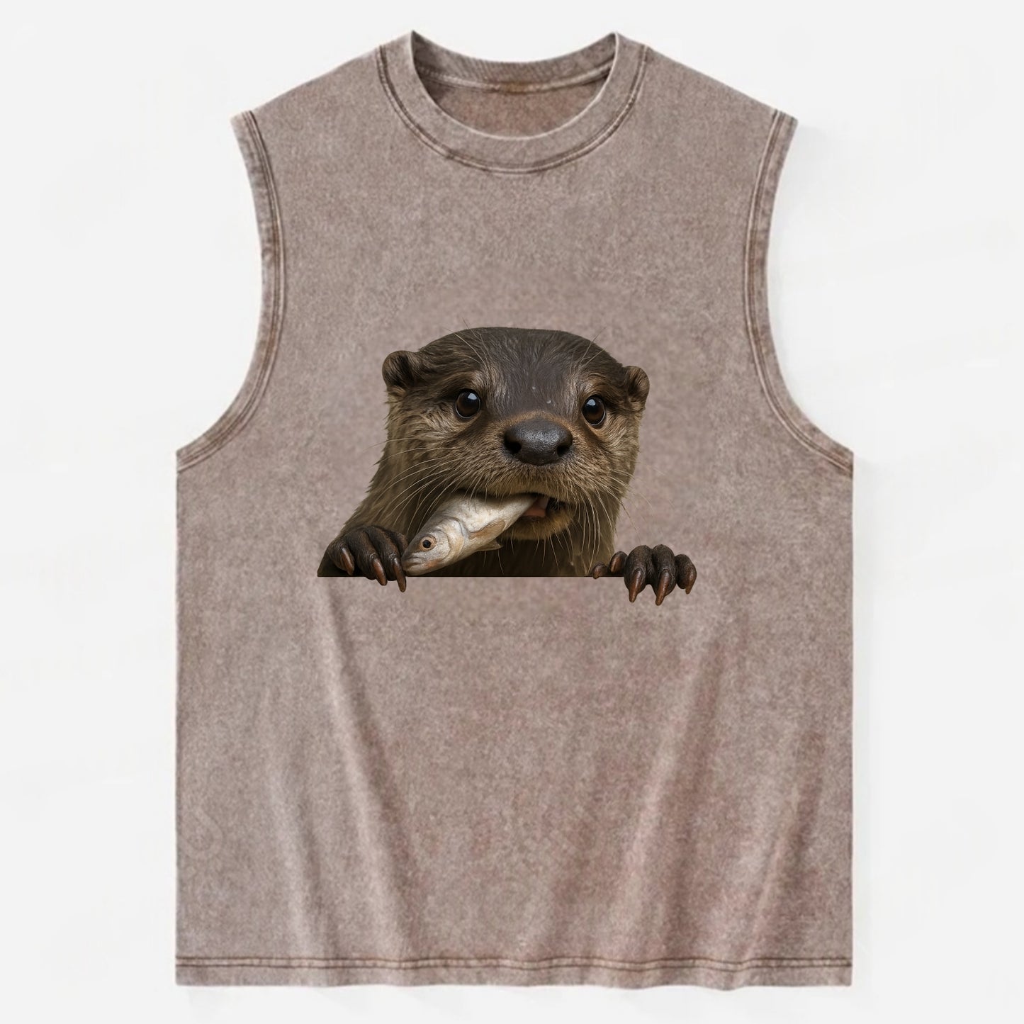 River Otter  - Vintage Washed Tank - Brown