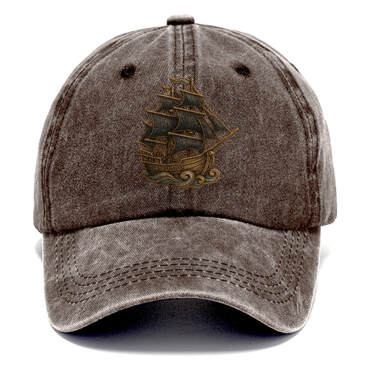 Pirate Ship  - Classic Cap - Brown