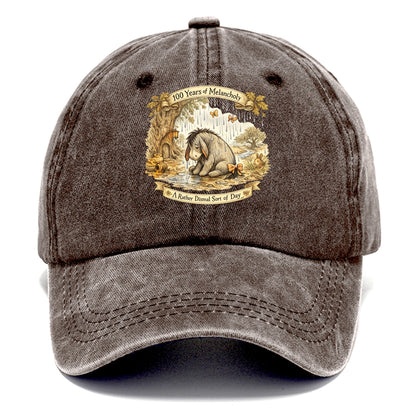 GLOOMY GLEN | Droopy figure in rain | Tattered tail bow | Pessimistic poetry | - Classic Cap - Brown