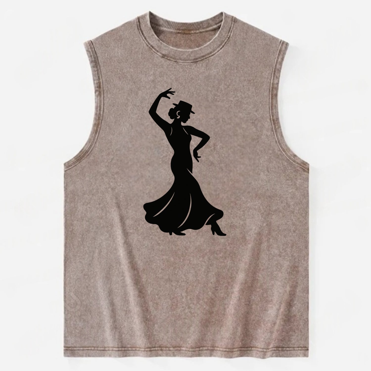 Flamenco dancer passionate stance - Vintage Washed Tank - Brown