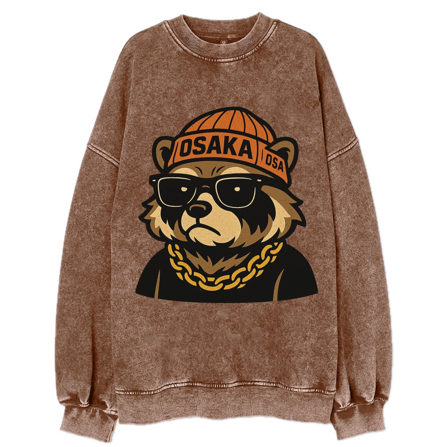 Osaka Tanuki - Vintage Sweatshirt - Brown