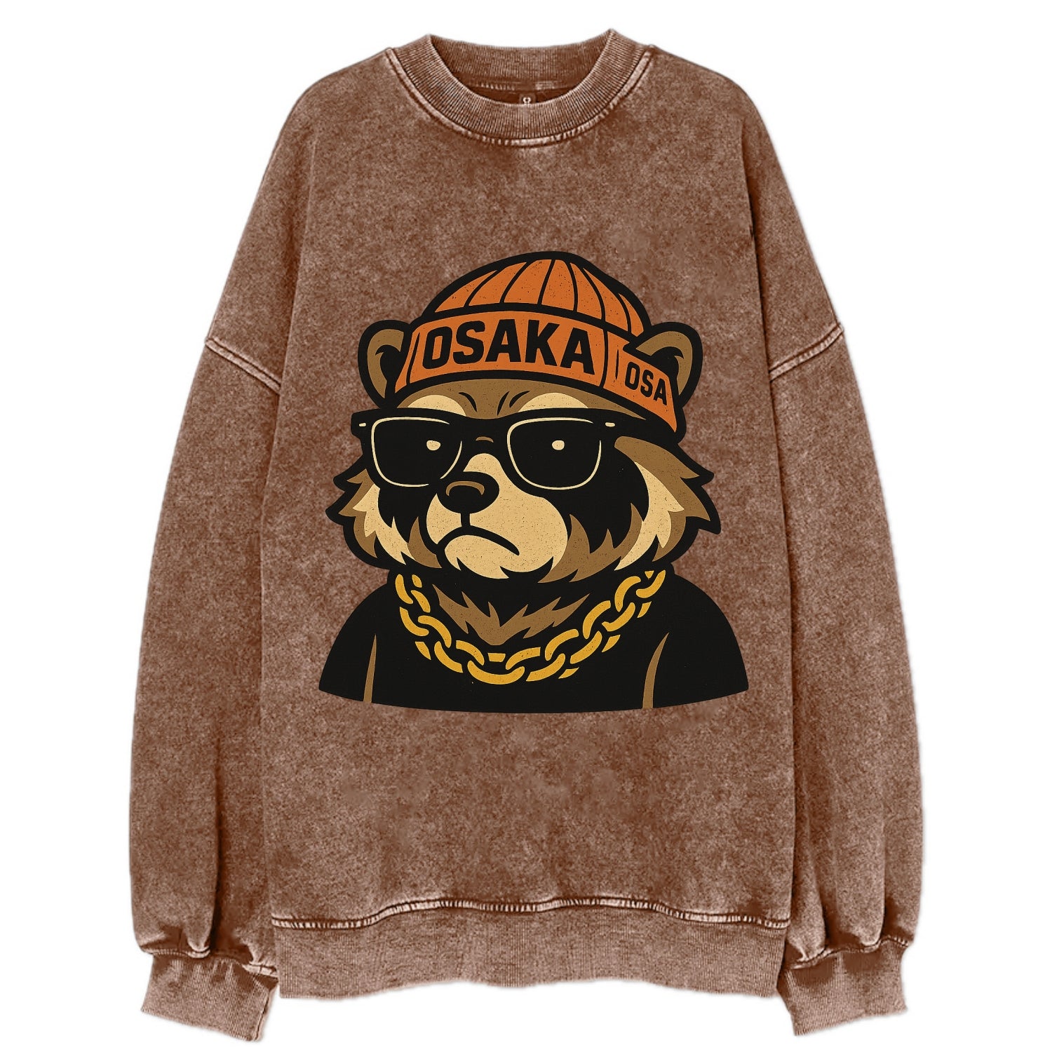Osaka Tanuki - Vintage Sweatshirt - Brown