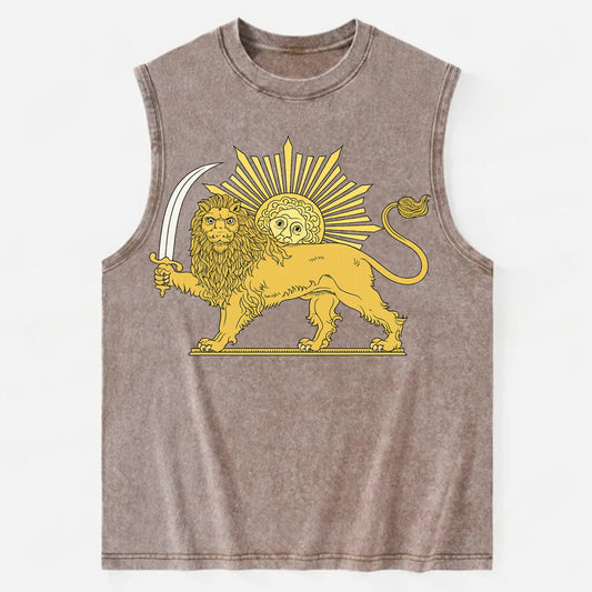 Shir O Khorshid - Vintage Washed Tank - Brown