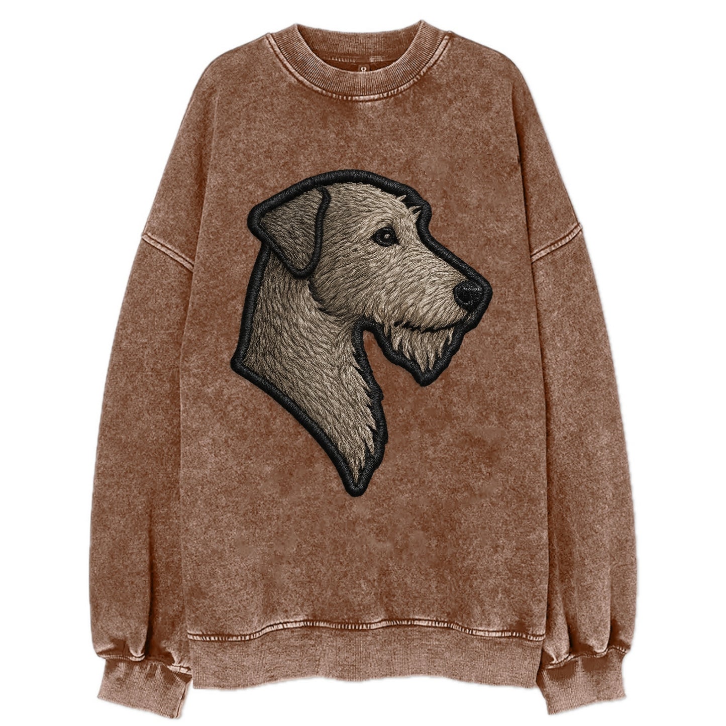 Irish Wolfhound - Modern gentle giant lo - Vintage Sweatshirt - Brown