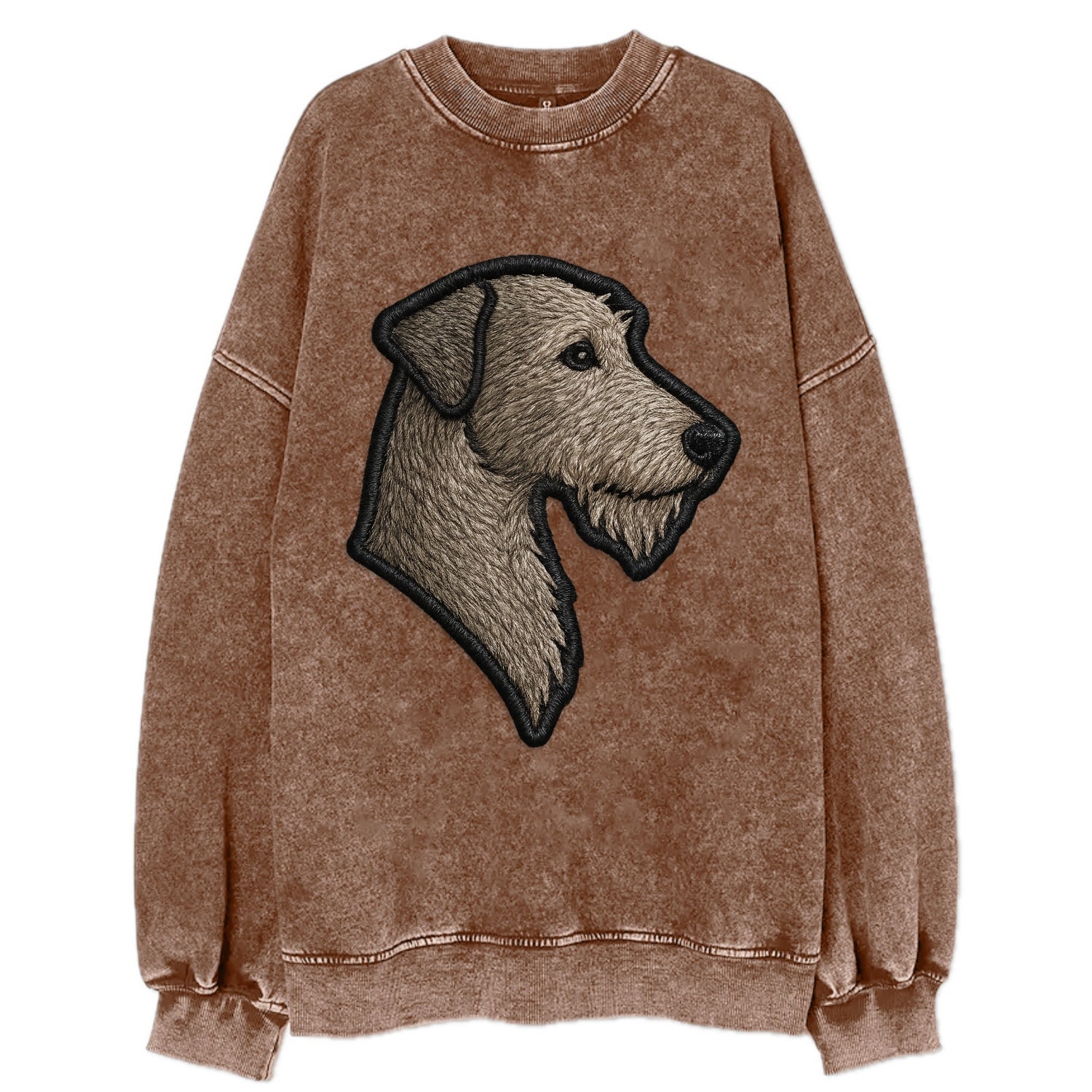Irish Wolfhound - Modern gentle giant lo - Vintage Sweatshirt - Brown