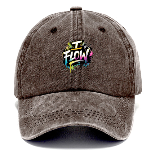 Bold typography design - I FLOW - going with life, easy movement - Classic Cap