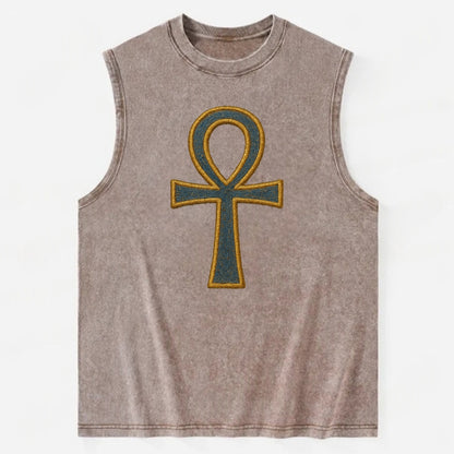 Ankh - Vintage Washed Tank - Brown