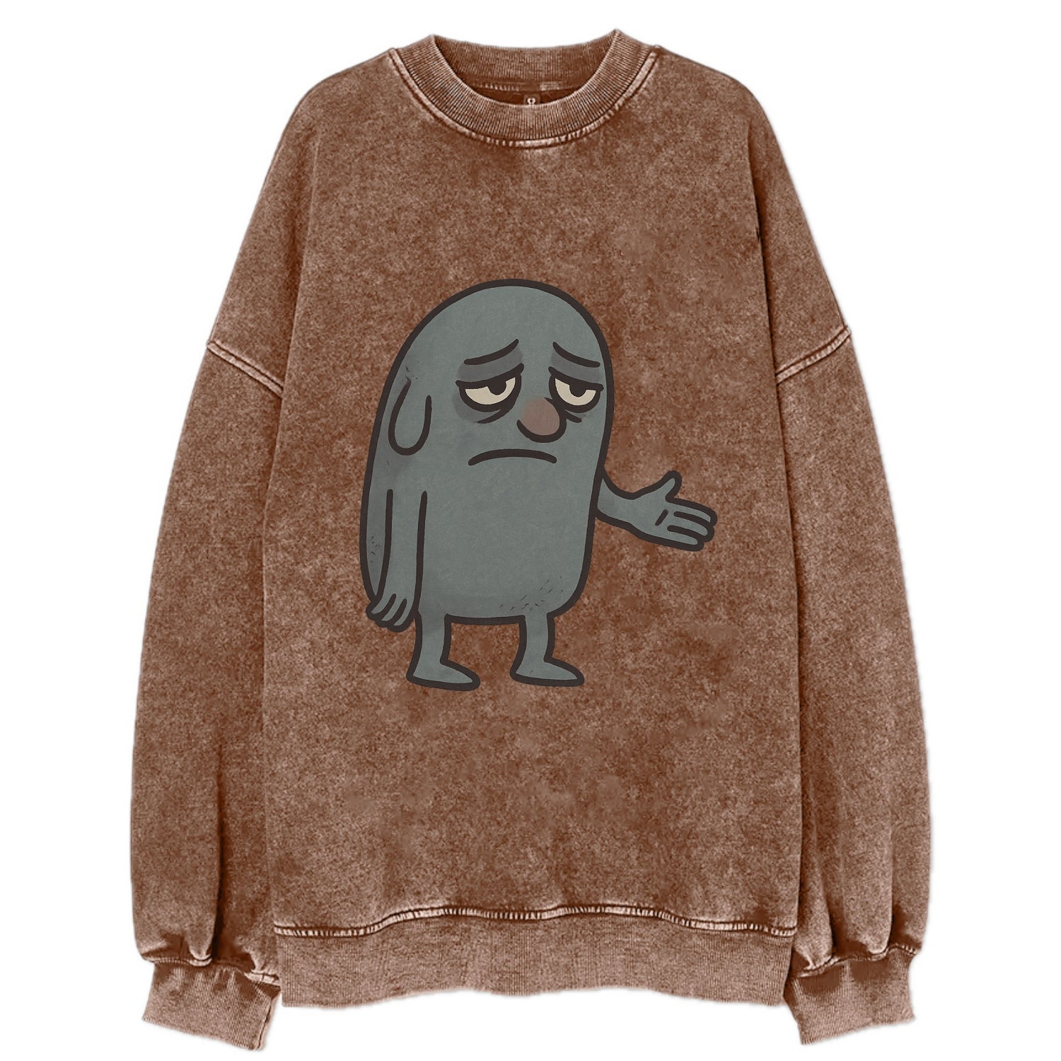 FOLLOWERS ARE GHOSTS | Transparent crowd following nobody - Vintage Sweatshirt - Brown
