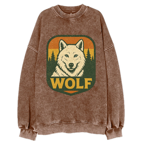 Arctic White Wolf  - Vintage Sweatshirt